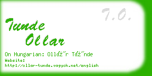 tunde ollar business card